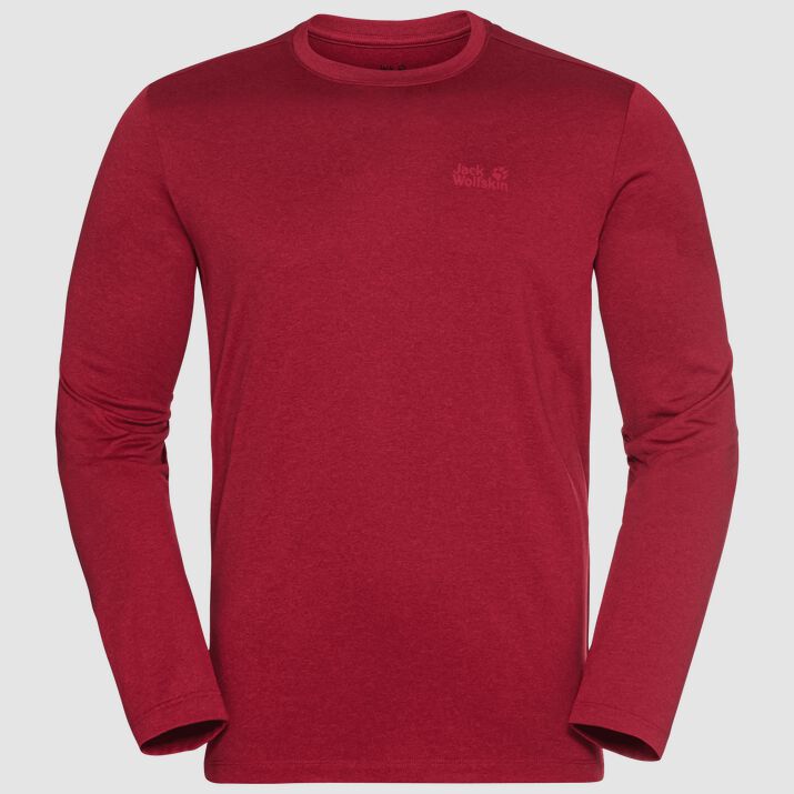 Jack Wolfskin Mens Sky Thermal Long Sleeve T-shirt Red 751289AKW